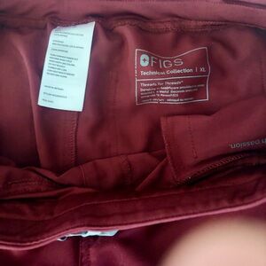 Figs Maroon Technical Collection Pants